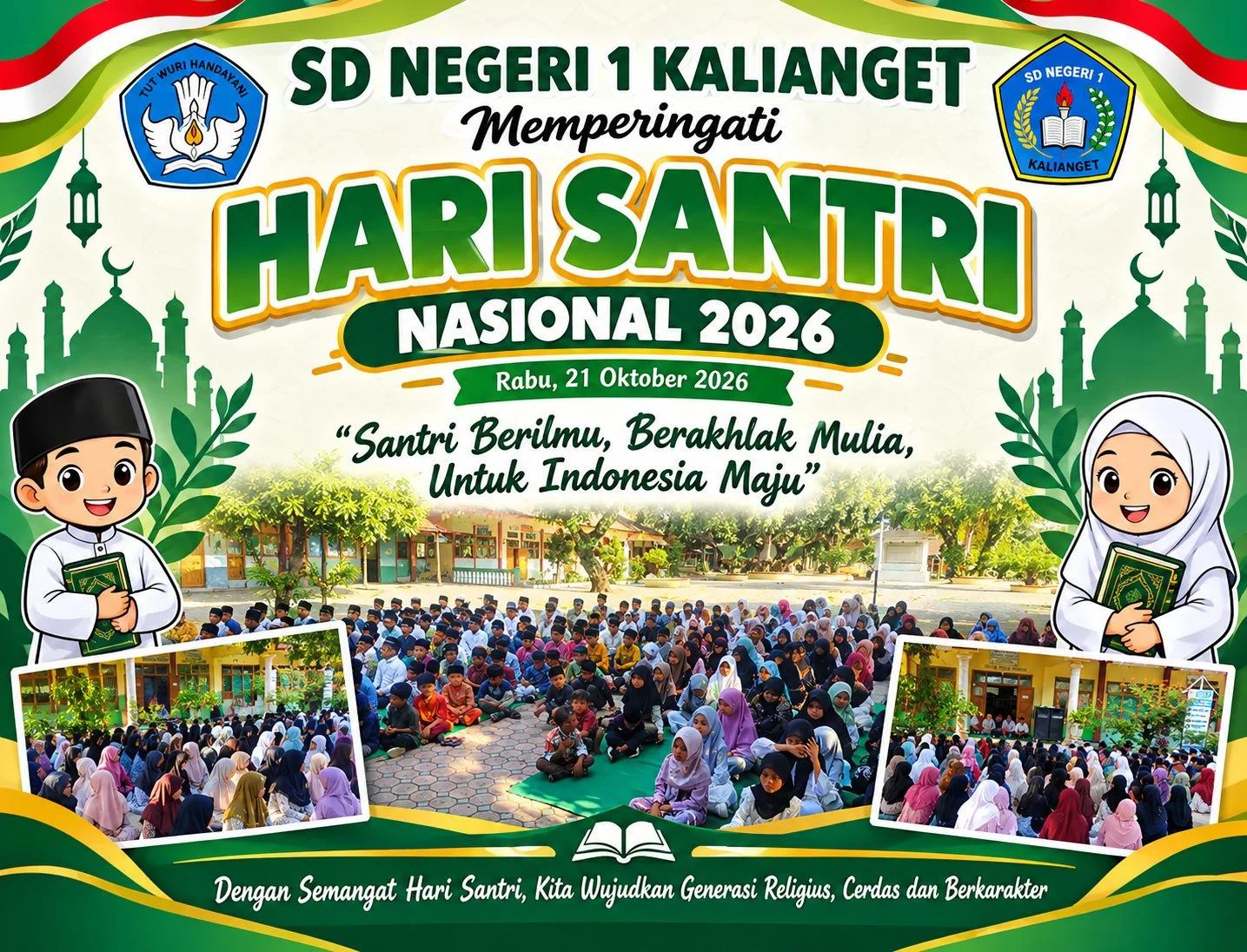 KEGIATAN HARI SANTRI NASIONAL 2026 DI SD NEGERI 1 KALIANGET